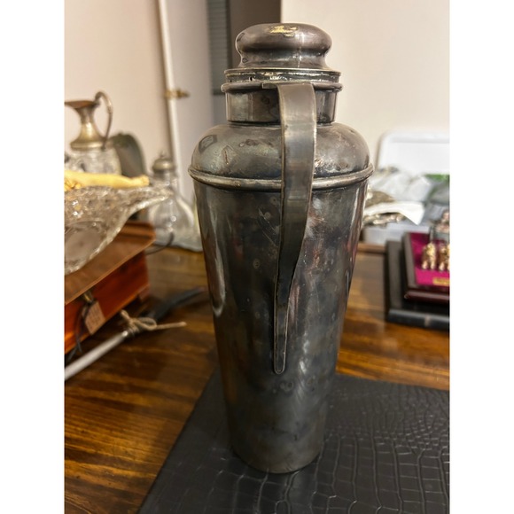 Vintage Gorham Silver Plated Cocktail Shaker Monogrammed RDE Barware Kitchenware - Picture 3 of 6